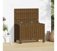 Boîte de Rangement de Jardin Coffre à Outils Marron Bois de Pin Massif vidaXL
