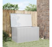 Boîte de Rangement de Jardin Coffre Outils Terrasse Extérieur Gris vidaXL