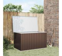 Boîte de Rangement de Jardin Coffre Outils Terrasse Extérieur Marron vidaXL