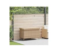 Boîte de rangement de jardin et roues gris résine tressée vidaXL