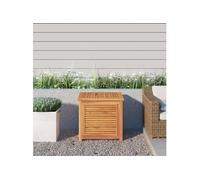 Boîte de rangement de jardin et sac 60x50x58cm bois massif teck
