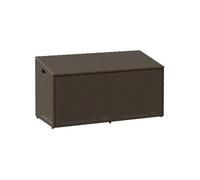 Boîte de rangement de jardin marron 110x50x58 cm résine tressée