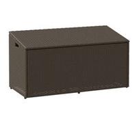 vidaXL Boîte de rangement de jardin marron 110x50x58 cm résine tressée, coffre de rangement de jardin, boîte de rangement de 4104070