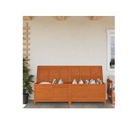 Boîte de rangement de jardin marron bois massif de sapin 364763