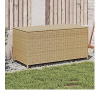vidaXL Boîte de rangement de jardin Résine tressée 190 L Mélange beige