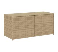 vidaXL Boîte de rangement de jardin 283 L résine tressée mélange beige