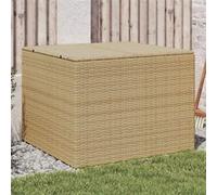 vidaXL Boîte de rangement de jardin 291 L Résine tressée Mélange beige