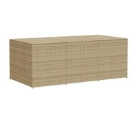 Boîte de rangement de jardin mélange beige 984L résine tressée