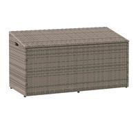 Boîte de rangement de jardin noir 110x50x58 cm résine tressée vidaXL