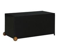 Vidaxl Boîte De Rangement De Jardin Noir 120x65x61 Cm Résine Tressée