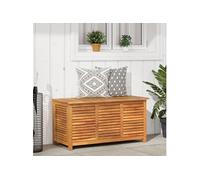 vidaXL Boîte de rangement de jardin Persienne – Coffre à jouets pour terrasse, bois acacia