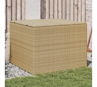 Vidaxl Boîte De Rangement De Jardin Mélange Beige 190l Résine Tressée