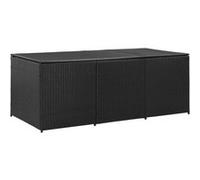 Boîte de rangement de jardin Résine tressée 180x90x70 cm Noir Noir G