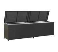 Coffre de rangement - vidaXL - 200x50x60 cm - Résine tressée - Noir - Résistant aux intempéries