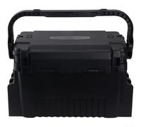 Boîte de rangement de leurres multicouches renforcée et épaisse pour la pêche en mer et rocher avec siège (taille S, noir)