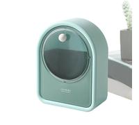 Boîte de rangement de maquillage, étui transparent pour cotons-tiges - Boîte de rangement de bureau anti-poussière, de maquillage murale, support de papeterie multifonctionnel pour pinceaux de ma