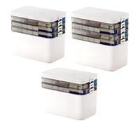 Boîte de rangement de médicaments - Poignée de transport portable, coque rigide résistante aux chocs, plateau supérieur transparent, compartiment de base à grand volume | Mallette médicale professionn