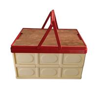 Boîte de rangement de Noël pliable de 30 l avec poignées | Boîte de rangement pour décoration de Noël | Pour déménagement, vêtements, jouets, couvertures, maison, voiture, camping-car, camping en