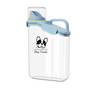 Boîte de rangement de nourriture pour chien - 2,8 l - Récipient de nourriture hermétique pour chien - Boîte de rangement étanche - Pour chien - Sans BPA - Plastique transparent - Bleu