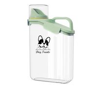 Boîte de rangement de nourriture pour chien - 2,8 l - Récipient de nourriture hermétique pour chien - Boîte de rangement étanche - Pour chien - Sans BPA - Plastique transparent - Vert