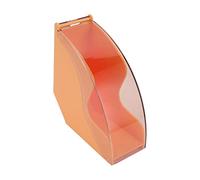 Boîte de rangement de papier filtre à café, support de papier filtre en plastique, support de filtre à café infusé à la main avec couvercle (Jaune)