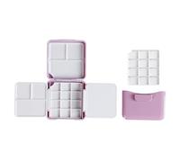 Boîte de rangement de peinture aquarelle de poche avec seau de nettoyage - Palettes d'aquarelle de voyage avec couvercle - Ensemble de croquis d'extérieur