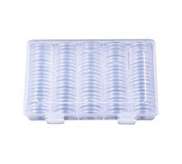 Boîte de rangement de pièces - Protecteur de pièces de monnaie ABS durable, Organisateur d'affichage compact | Porte-pièces sécurisé de 27 mm avec compartiments transparents, solution de stockage à co