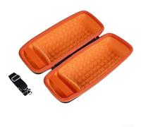 Boîte de rangement de protection en EVA rigide pour JBL Charge 6 avec rembourrage antichoc, bandoulière pratique et design spacieux pour haut-parleur et accessoires (orange)