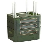 Boîte de rangement de routeur WiFi avec organisateur de câbles, étagère murale en bois pour routeur sans fil et prise de dérivation, organiseur de bureau avec design de ventilation pour maison,