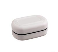 Boîte de rangement de savon réutilisable avec couvercle et piège à eau inférieur pour maintenir les plans de travail secs et le savon solide (blanc)