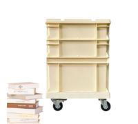 Boîte de rangement de style industriel, boîte de rangement pour outils roulants, boîte de fleurs de plantation à roues | Boîte de rangement empilable de style industriel mobile avec couvercle pour