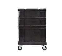 Boîte de rangement de style industriel - Tronc de rangement en métal, organisateur de bac empilable | Rangement d'outils lourds avec poignées, outils de roulement de grande capacité, boîte de poitrine