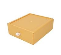 Boîte de Rangement de tiroir de Grande capacité Boîte d'organisateur cosmétique empilable pour la Coiffeuse du Bureau à Domicile (Jaune)