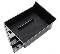 Boîte de rangement de voiture, organiseur double couche ABS + PVC, compartiment console d'accoudoir, compartiment étanche avec fente pour pièces de monnaie, solution d'économie d'espace pour intérieur