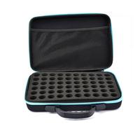 Boîte de Rangement de Voyage EVA 60 Compartiments pour Flacons 10/15ml Antichoc - Poignée Ergonomique - Idéal Cosmétiques