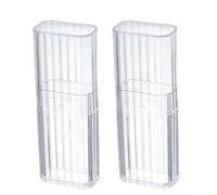 Boîte de rangement de voyage portable transparente pour coton | Petite boîte de rangement transparente pour cotons-tiges, bandes, trousse de premiers secours, bijoux, boucles d'oreilles