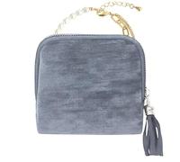 Boîte de rangement de voyage pour bijoux - Velours + Satin | Conteneur à bagues pour bracelets et colliers avec fermeture éclair | Sac TravelJewelry Påra chambres, vacances, croisières sur le play