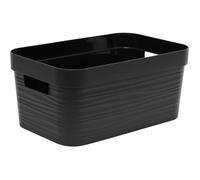 Boîte de rangement Décor Stone 6 L - Noir - 29,2 x 18,8 x 13,2 cm - EDA PLASTIQUE