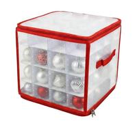 Boîte de rangement décorative empilable pour décoration de Noël, unité de rangement transparente pour boules de Noël, organisateur d'ornement polyvalent, boîte de rangement de protection saisonnière