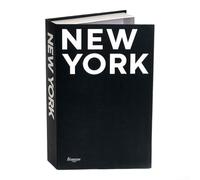 Boîte de rangement décorative en faux livres avec compartiment pour bibliothèque, bureau, table basse pour décoration de maison et de bureau, 26 x 17 x 4 cm (New York)