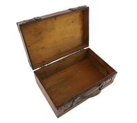 Boîte de Rangement Décorative Vintage en Bois Synthétique, Valise pour la Décoration de la Maison, à Utiliser Sous une Table Basse ou une étagère, Jaune usé