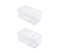Boîte de rangement d'épices en plastique à Double ouverture, 2 pièces, conteneur de céréales d'assaisonnement, réfrigérateur de cuisine, bac à légumes, Organization du stockage des aliments