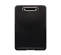 Boîte de Rangement des Documents Porte-dossier Transparent avec Pince Classeur de Documents en Plastique avec Couvercle Noir Porte-document pour Bureau Salle de Classe Réunion Exposé Présentation