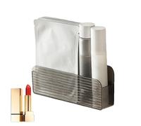 Boîte de rangement des murs de maquillage - Étagère 'organisateur adhésif, porte-bagages transparents | Tenez-vous au support cosmétique avec diviseurs, petite organisation spatiale pour v