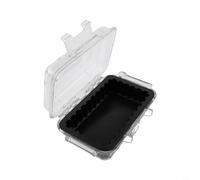Boîte de rangement d'extérieur résistante aux chocs et étanche pour équipement essentiel avec valve anti-pression et construction robuste (S-noir)