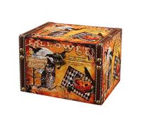 Boîte De Rangement D'Halloween - Boîtes D'allumage D'Halloween En Bois Ou De Friandises | Organisateur De Stockage D'horreur Spooky | Boîtes De Souvenir Avec Couvercle | Organisateurs De Bureau Verrou