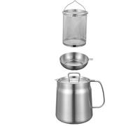 Boîte de rangement d'huile de grande capacité avec couvercle filtrant et panier à frire - Filtre à graisse et récipient pour le stockage d'huile de cuisine - Outil de cuisine essentiel