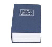 Boîte de rangement dissimulée inspirée du livre avec serrure à combinaison manuelle pour une organisation sûre mais discrète des objets de valeur (bleu)