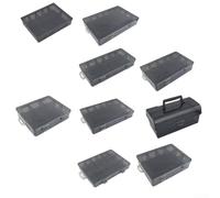 Boîte de rangement divisée en plastique pour trier les forets petits accessoires de quincaillerie et pièces électroniques pour projets de bricolage maintenance et réparation (H)