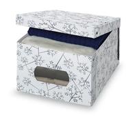 Boîte de rangement - Domopak - 916060 - Gris et Blanc - Rectangulaire - PVC et Carton